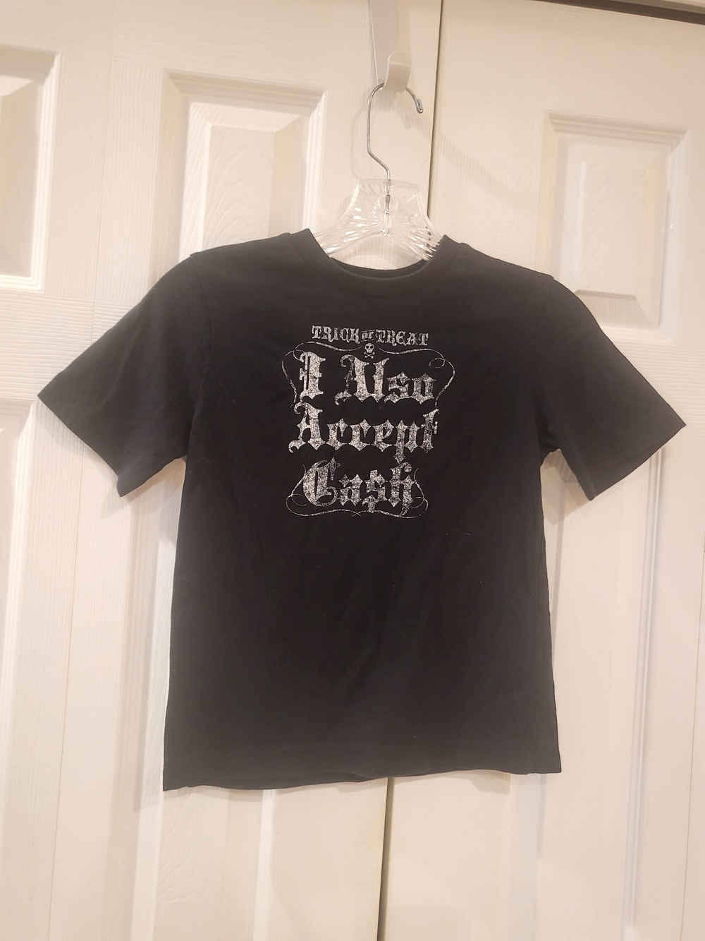 The Childrens Place Boys Halloween Tee Trick or Treat Cash Distressed XS 4/5